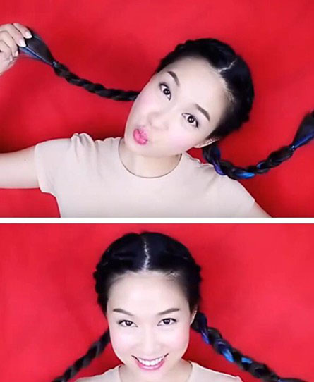 个性十足拳击辫的编法教程图片