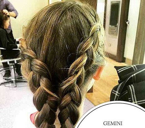 12星座女生的编发发型图片