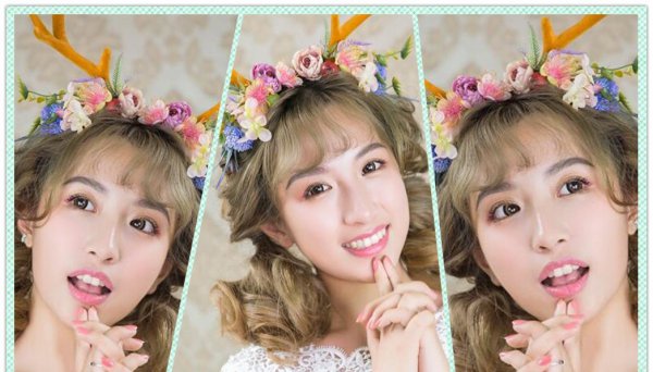 唯美优雅花仙子新娘发型图片