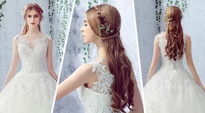 现时深受欢迎的漂亮新娘发型图片大全