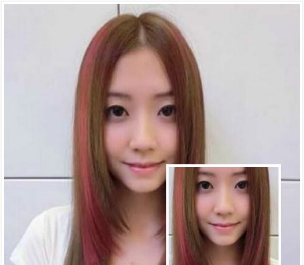 女生渐变色染发发型凸显时尚个性