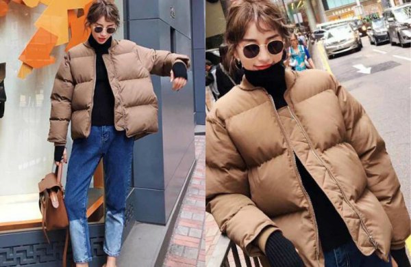 短腿冬季羽绒服搭配