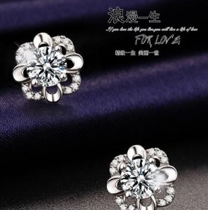 2024年韩国品牌精致水晶耳环 2024年韩国设计精美水晶耳环