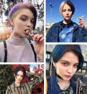 流行的非主流短发型 不同的染发都美炸