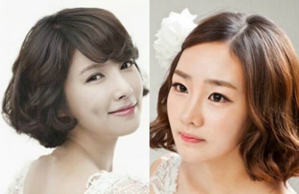 最新韩式春季婚纱照短发发型