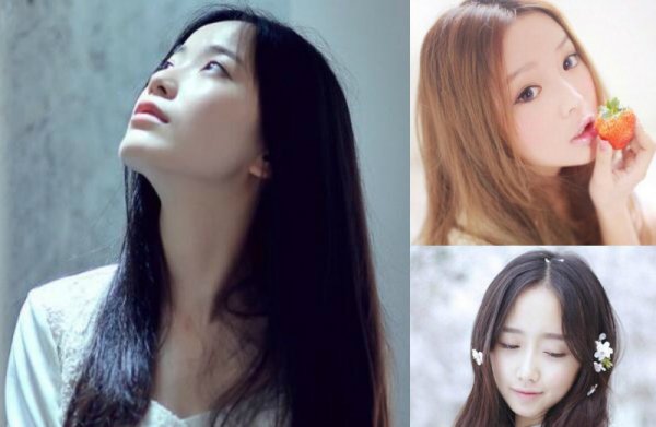 秋季女士中长发发型图片