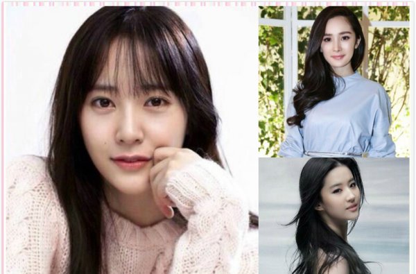 女明星甜美中长发