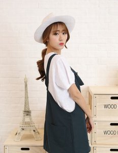 夏季韩国吊带背心裙服饰图片 夏日韩式吊带裙时尚搭配展示