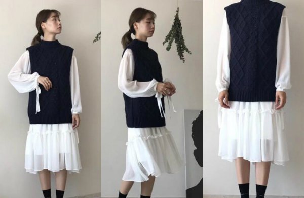 冬季毛衣背心编织款式及教程