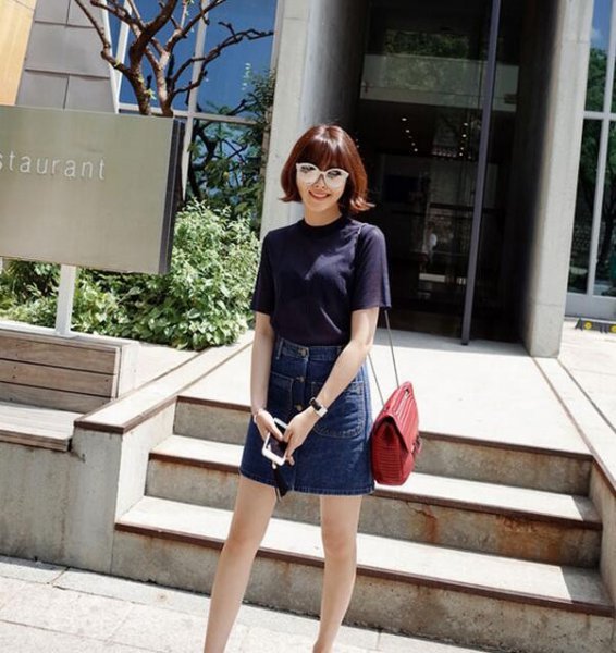小编教你牛仔裙如何搭配才可以赚足回头率