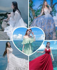 海边度假比基尼算啥？今年流行的是各种style度假裙