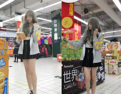 时髦百搭高腰黑色短裙女A字裙