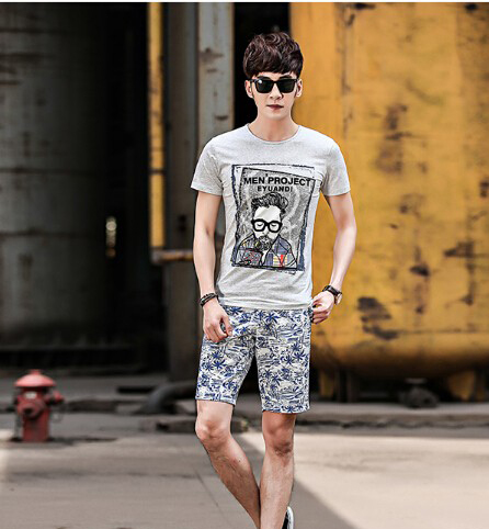 夏天韩版男士短袖T恤潮流显个性