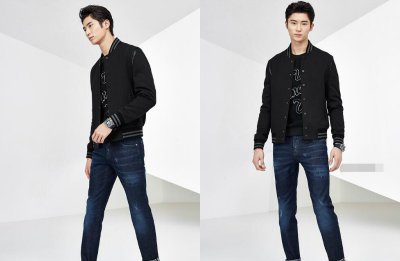 冬季男生服装搭配图片 棒球服这样穿真帅气
