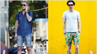 夏季男生穿衣打扮：时尚T恤型男街拍搭配