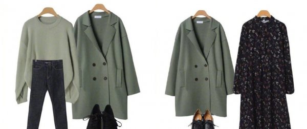 橄榄绿大衣外套的8种不同搭配参考示范