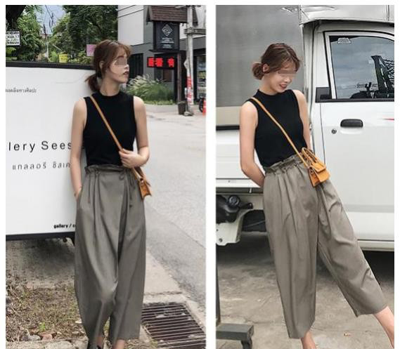 夏日阔腿裤如何搭配上衣？