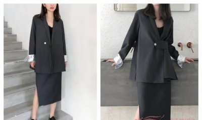 秋季比时尚套装更时髦的搭配——西装+裙子套装