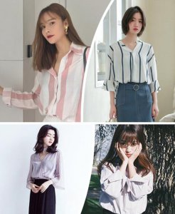 日系竖条纹宽松衬衫有型更休闲 时尚宽松竖条纹衬衫悠闲又有型
