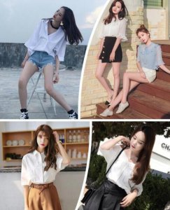 白色短袖衬衫怎么搭配 学会这6种穿搭就美美哒