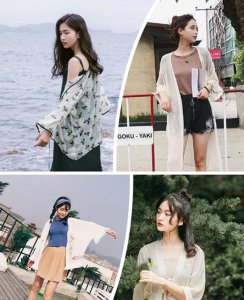 外搭蝙蝠袖开衫防晒美过夏天 夏日必备防晒美感外搭蝙蝠袖开衫