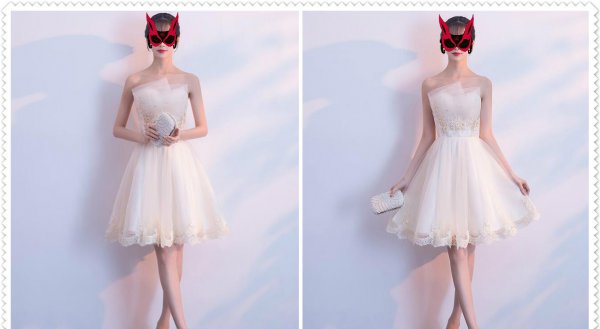 六款甜美气质礼服裙的搭配效果图