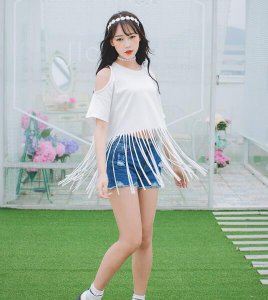 飘逸带感的流苏T恤一穿就舍不得脱下