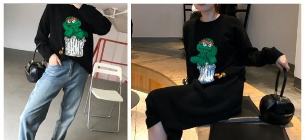 个性时尚卡通图案女士服装