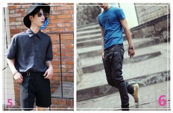 夏季韩国男生穿搭图片
