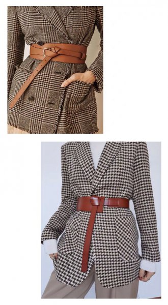 衣服的腰带怎么系好看