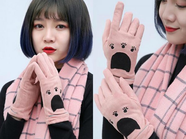 可爱保暖的韩版女生手套图片大全