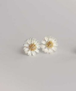 日韩新款纯银花朵耳钉 亚洲风情银饰—日韩设计纯银花朵耳钉