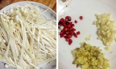 【周一食谱】素炒金针菇的做法步骤图