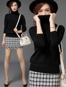 时尚感十足的胖人大码女装毛衣 时尚大码女士毛衣展现魅力曲线