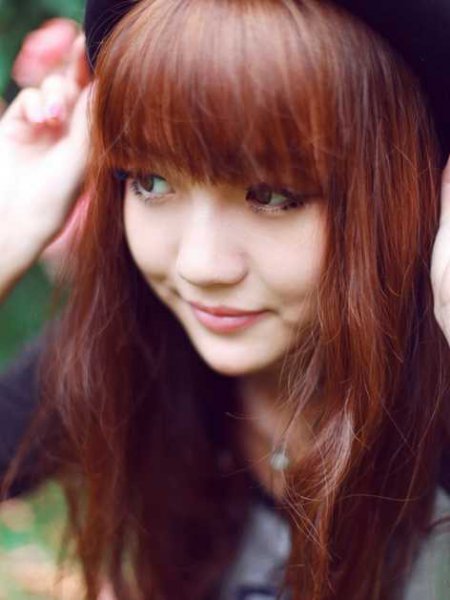清新甜美少女风鹅蛋脸发型图