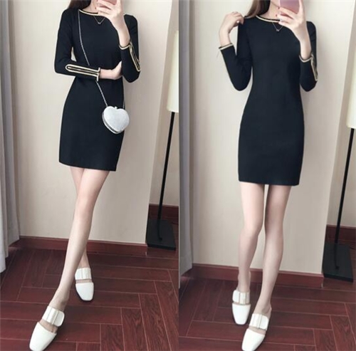 女式中长打底衫当裙子穿也很时髦