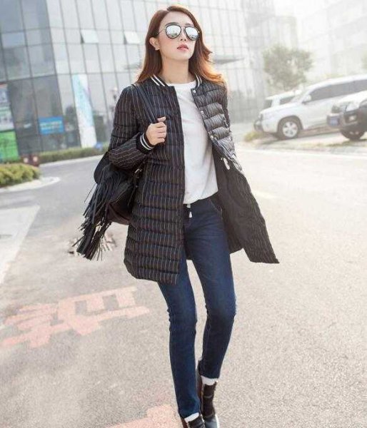 冬季女装中长款显瘦羽绒服外套