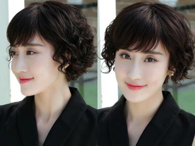 俏皮精致的泡面头短发发型 灵动可爱的方便面风短发造型