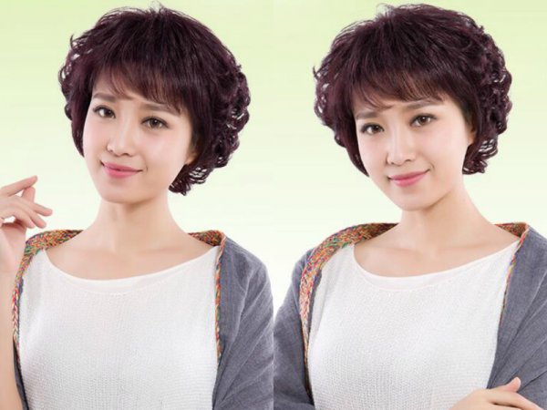适合妈妈的短发假发