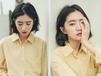 清新又活泼的齐下巴短发发型 活力四射的短发齐下巴清新又时尚