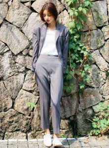中性风格服装搭配 中性服装街拍图片