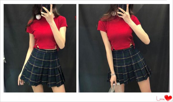 原来红色上衣这样穿