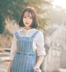 小清新的空气刘海短发美女都爱！ 清新空气下短发美女魅力无限！