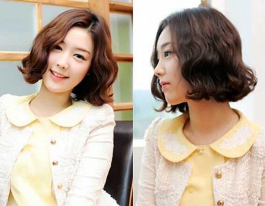 韩式时尚中短发发型图片 韩风中长短发造型图