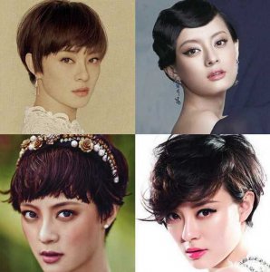 孙俪清爽短发 展示不同造型美