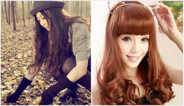 最新流行韩国中长卷发发型图片