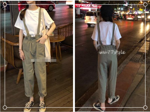 时尚充满活力的裤装穿搭look