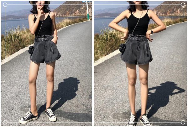 女装短裤和上衣的搭配
