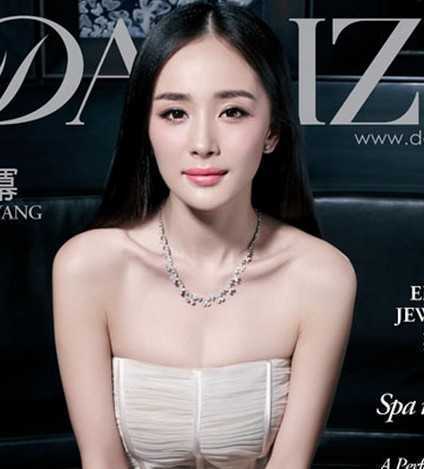 杨幂新娘长发造型清新优雅