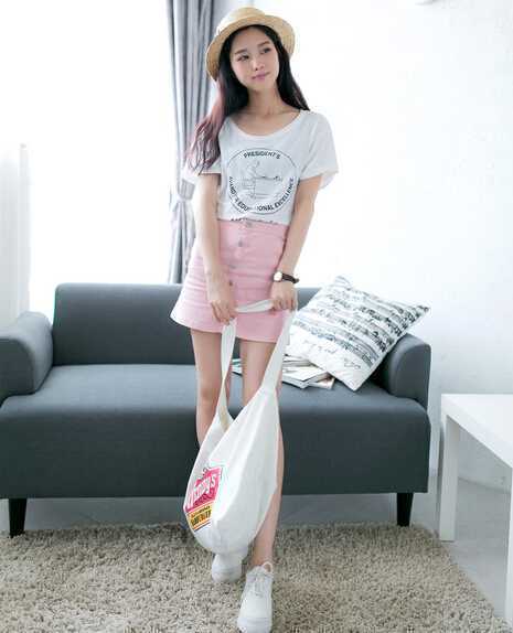 糖果色夏季短裙美搭